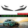 Echte Kohlefaser Frontstoßstange Seiten-Canards Flaps Verkleidung Für BMW M3 M4 G80 G81 G82 G83 2021- IN VS Style Splitter Canard