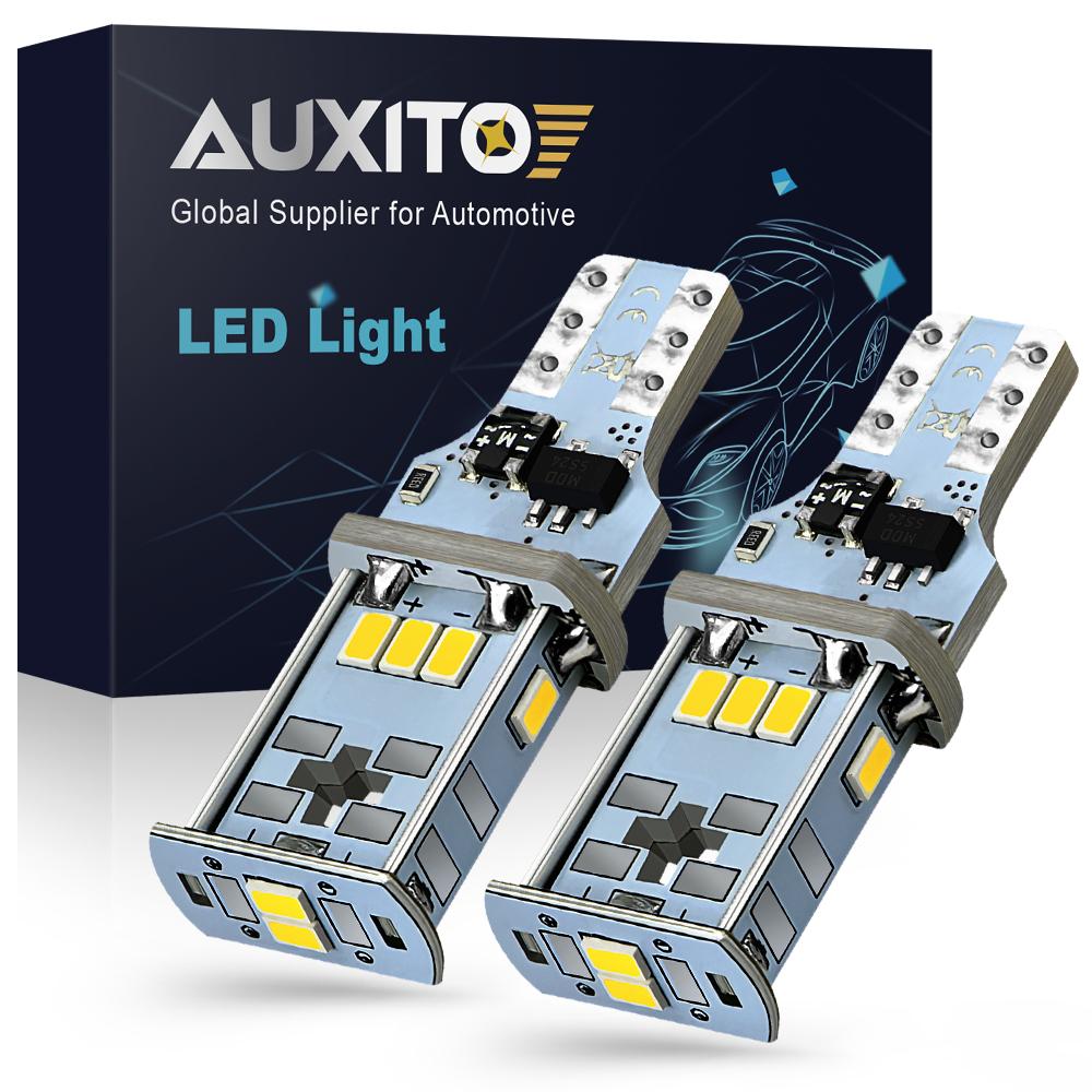 

AUXITO 2Pcs T15 LED Revers Lights Super Bright T16 921 912 T15 W16W LED Canbus Bulb 12V Error Free Backup Reversing Lights 6500K T15 білий