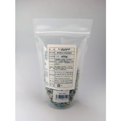 Mino Shirakawa Bakuhan Stone Pebbles, Medium Size (10-30mm), 400g (Ideal for Mineral Water Purification) BHS-M400