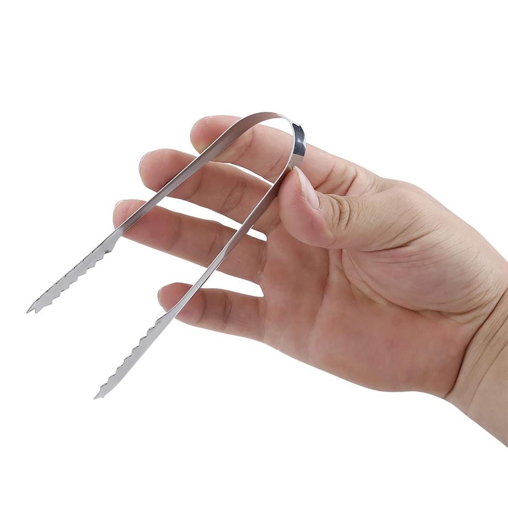 5 Pieces Ice Tongs, Ice Powder Utility Scoop, Small Serving Tongs for Ice Buckets, Ice Sugar Cubes, Coffee Bars, Food Serving (5 Tweezers)