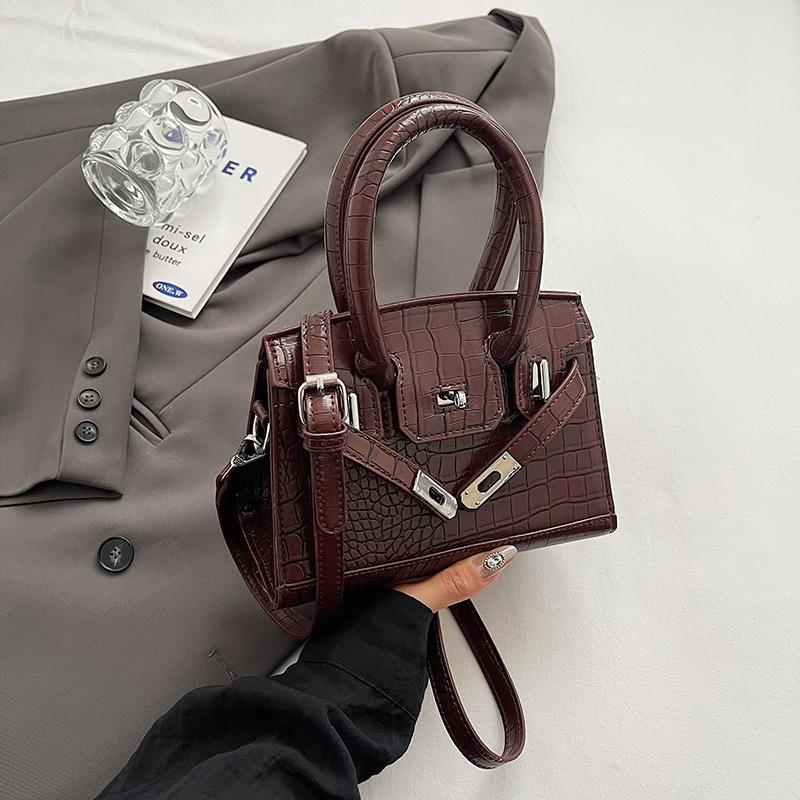 Autumn new fashion stone pattern 20 platinum bag portable shoulder oblique span women's bag