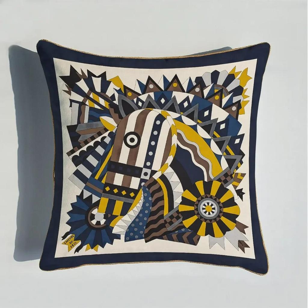 40/45/50/60cm Throw Pillow Polyester Cushion Cover Print Palace Rose Horse Pattern Sofa Couch Pillows for Home Decor Pillowcase