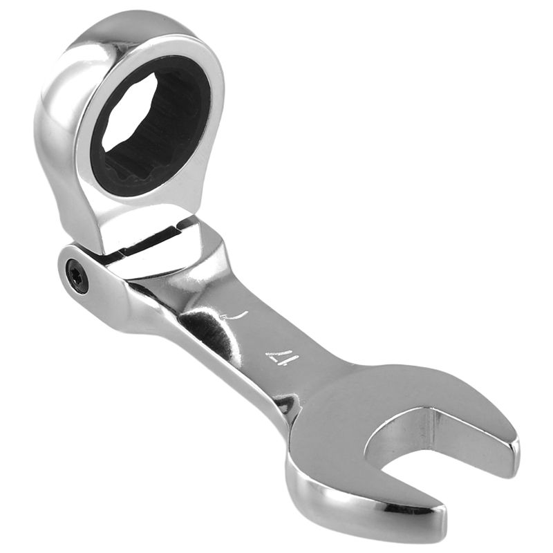 AEE2-Short Handle Ratchet Wrench With Movable Head,Quick Dual-Purpose Open End Wrench,Hardware Tool, Labor-Saving Wrench