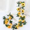 Simulated Sunflower Flower Vine 26 Heads DIY Artificial 3D Sunflower Vine Plastic Party Supplies Simulation Flower Vine