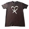 CASA Los Angeles Brown Graphic T-Shirt Heart Logo Size M