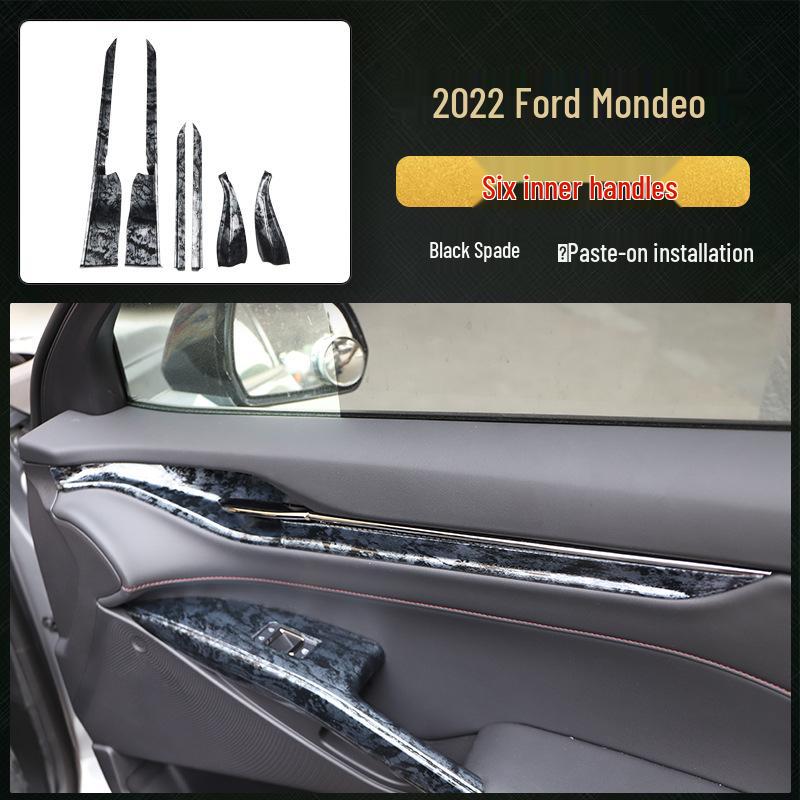 22 Mondeo Carbon Fiber Peach Wood Interior Sticker for Navigation Console & Power Window.