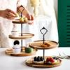 Premium Wooden Cupcake Stand with 2 Tier Serving Tray, Perfect Rustic Dessert Display Stands for Wedding, Birthday, Tea Party