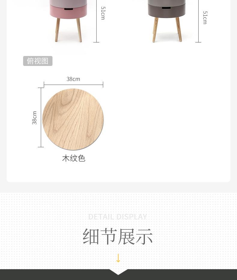 Multi-use Solid Wood Nordic Creative Coffee Table Simple Sofa Side Table Corner Bed Round Table Storage Box End Tables Desk