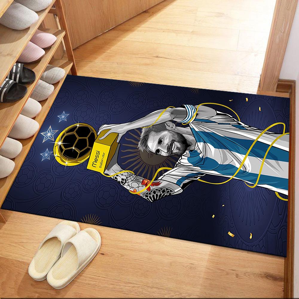 Tappeto Messi 572 Perfetto per Balcone Sala Giochi Decorare stanza Soggiorni Tappeto Antiscivolo Anime Ufficio Decor