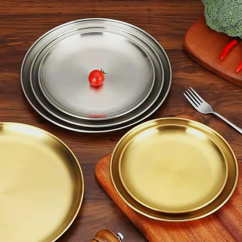 Stainless Steel Light Luxury Snack Plate