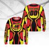 T-shirt Sportiva da Uomo a Manica Lunga Girocollo con Stampa 3D Autunno e Inverno