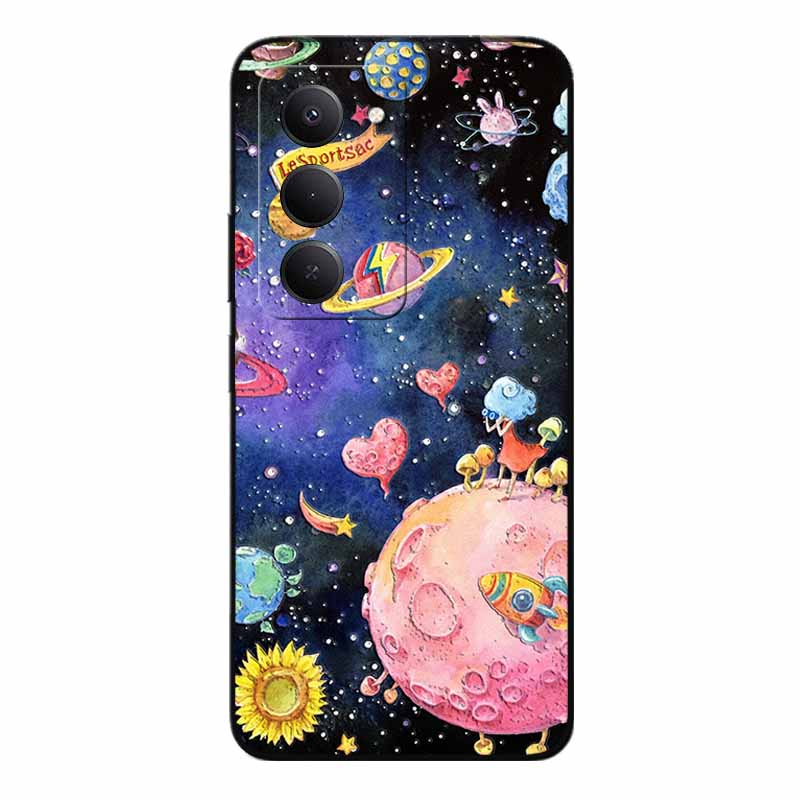 3D Emboss Cases For Redmi 15 5G 4G Relief Emboss Soft Silicone Back Cover For Xiaomi Redmi15 Flower Relief  Funda Redmi 15 4G 5G
