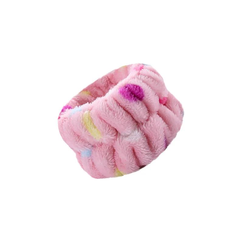 One Pair Washing Face Spa Wrist Washband Hair Band Solid Color Microfiber Absorbent Hair Accesories Headwrap Handmade Makeup
