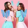 Girls Fairy Wings and Wand Fancy Dress Set Butterfly Wings Fairy Magic Wand Glitter Fairy Dress Up Fancy Accessory Costume for Girls Party Costume
