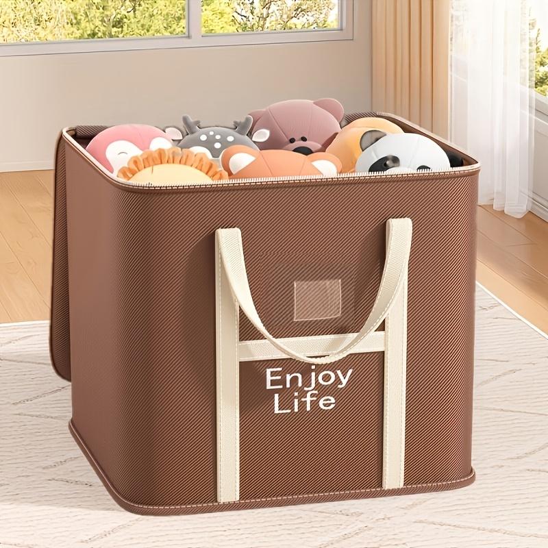 Household Large Capacity Clothing Storage Box, Double Zipper Sealed Quilt Organizing Bag, Foldable Design with Handle