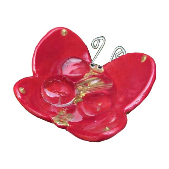 Bee Watering Station Butterfly Puddler with Glass Balls Decorative Hydration Station for Outdoor Garden Pollinators Safe Hydration