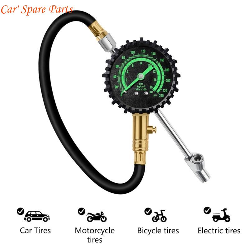Y4UA Tire Pressure Gauge 230PSI Tire Pressure Checker Monitor for Car Truck Bike Tire