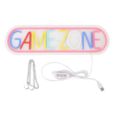Neon do gier Kolorowy LED Zasilany przez USB Podświetlany znak do gier Dekoracja ścienna do sypialni Pokój gier