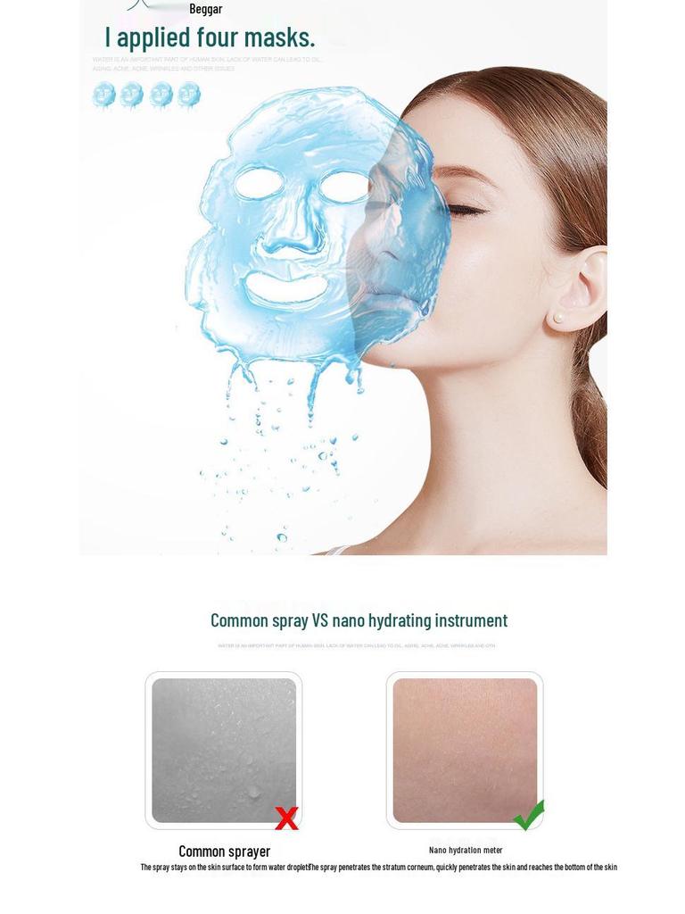 Portable USB Rechargeable Handheld Mist Sprayer & Humidifier