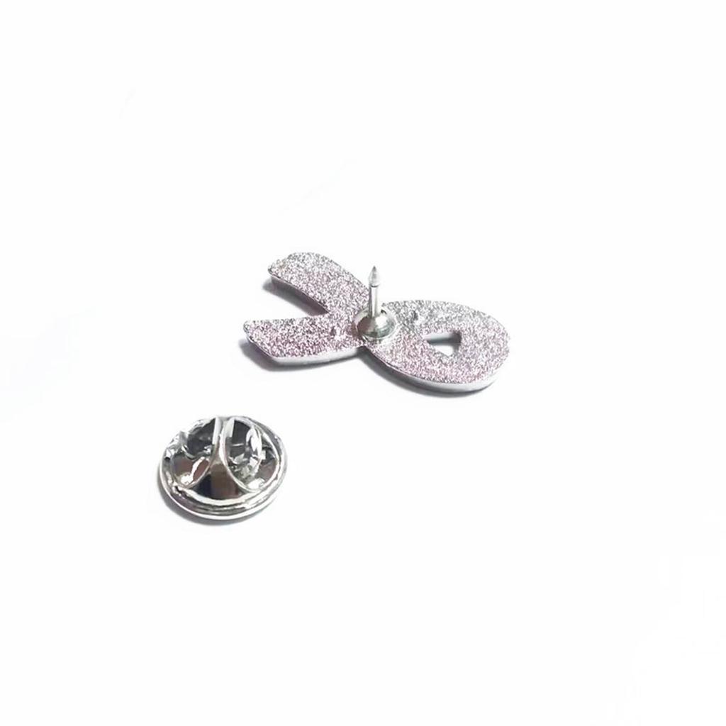 Pack of 10pcs Pink Ribbon Lapel Pin Breast Cancers Research and Awareness Brooches Set Coat Shirt Sweater Safety Pins