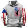 Mode Hoodies mit US-Flaggen-Print für Männer Hip Hop Trend Harajuku Vintage Kleidung Frühling und Herbst Neu in Sweatshirts Übergroße Oberteile
