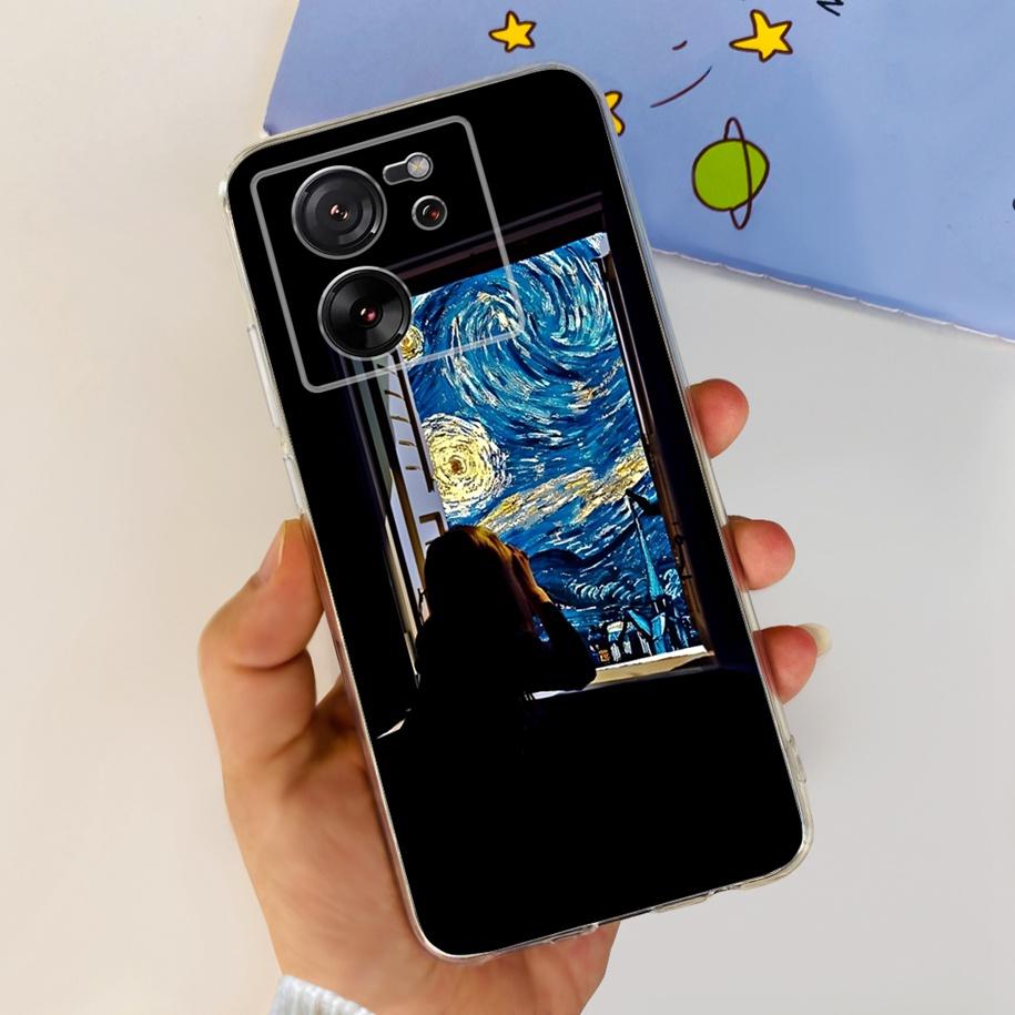 

For Xiaomi 13T Pro Case Fashion Flowers Shockproof Soft Silicon Protector Clear Coque For Xiaomi 13T Phone Cases Mi 13TPro Funda Xiaomi 13T Pro