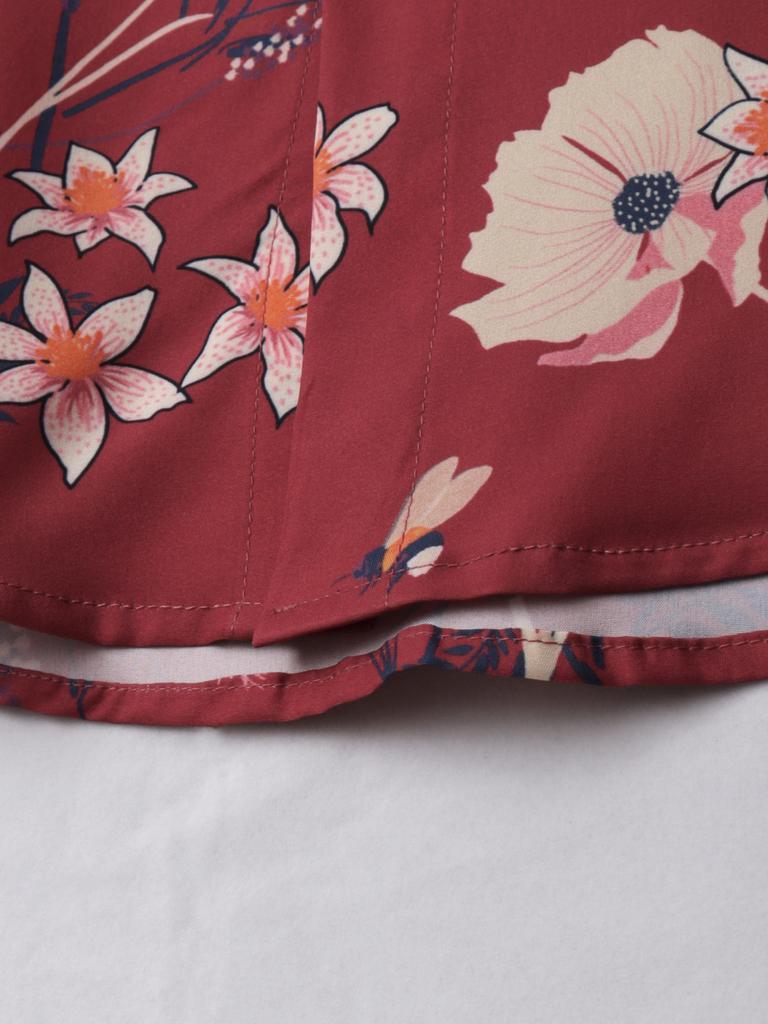 Oversized Loose Short Sleeve Flower Print Hawaii Beach Summer Men Shirt Student Couples Fashion Casual Mens Clothing Trends