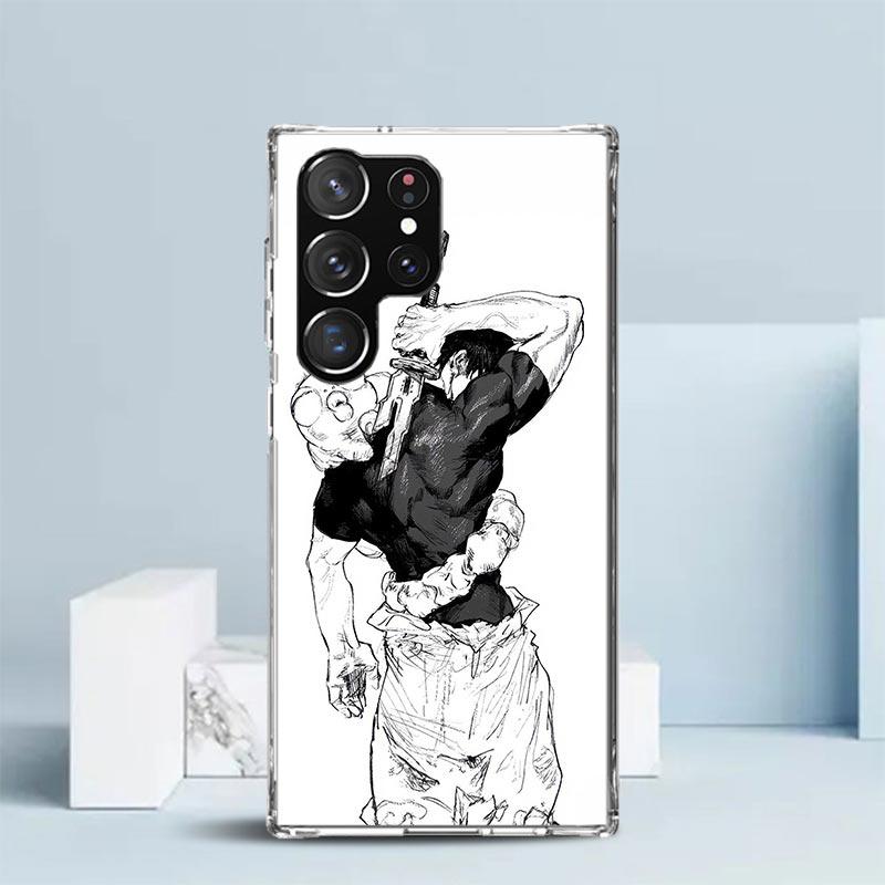 Kaisen J-Jujutsu Fushiguro Toji Phone Case For Samsung Galaxy S24 S25 Edge S26 Ultra S22 S23 Plus S21 + S20 FE Soft TPU Back Cov