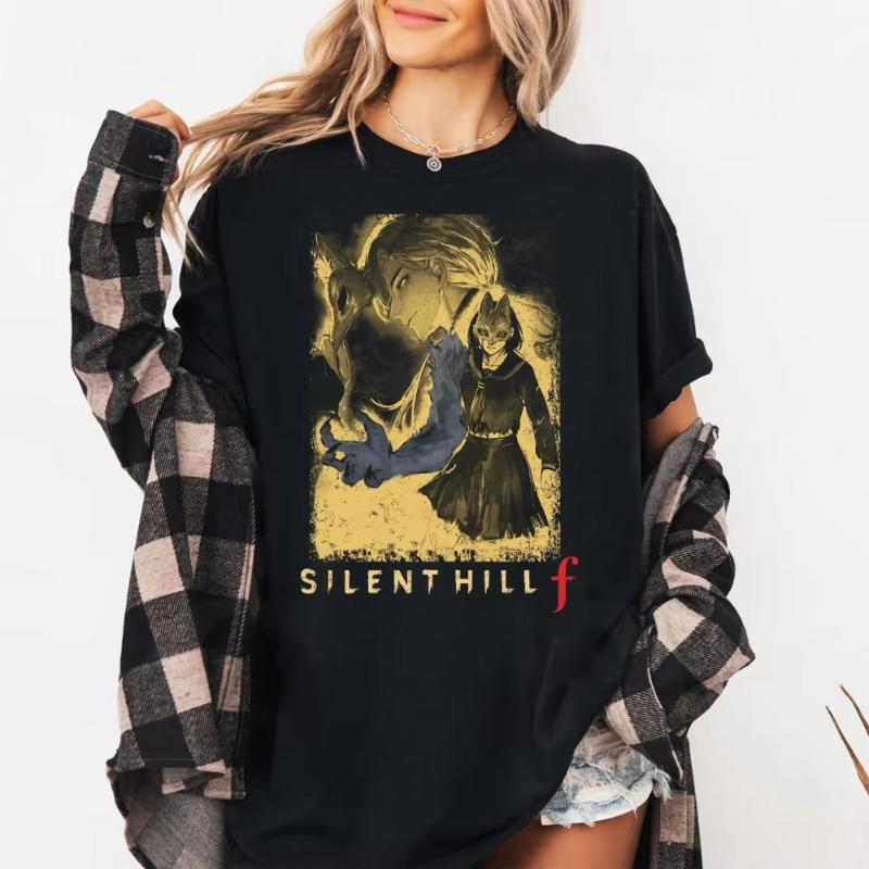Silent Hill F Shirt Retro Japanese Horror Game Tee Gamer Gift Clothing Short Sleeve Shirt Unisex Unisex Women AllSeason
