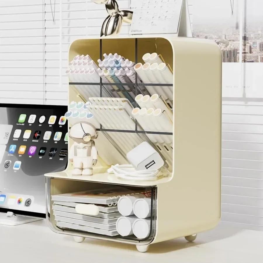 Pencil Holder for Students, Large Capacity Desktop Stationery Storage Box, Office Sundries Storage Shelf, Desk Organizer. Drawer