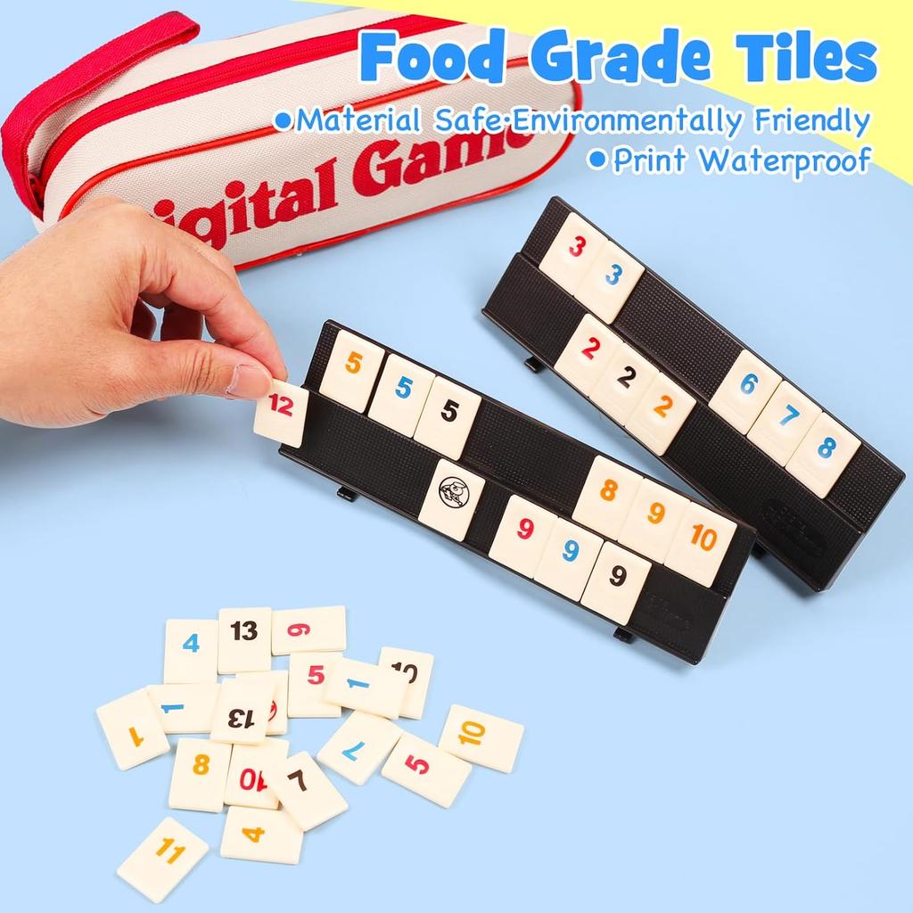 Toys Israeli Mahjong Digital Mahjong Cards Table Game Leisure Gathering Multiplayer Board Games Props Party Game for Adults