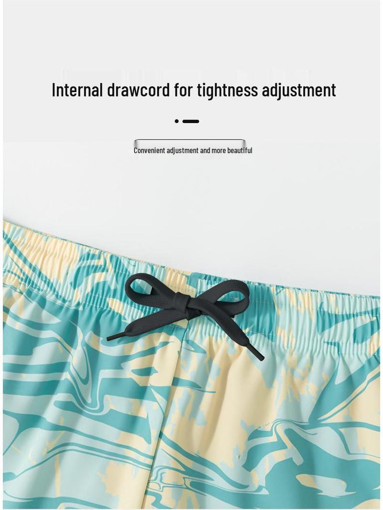 Men's Professional 5-Point Boxer Swimsuit - Anti-Embarrassment Adult Beachwear