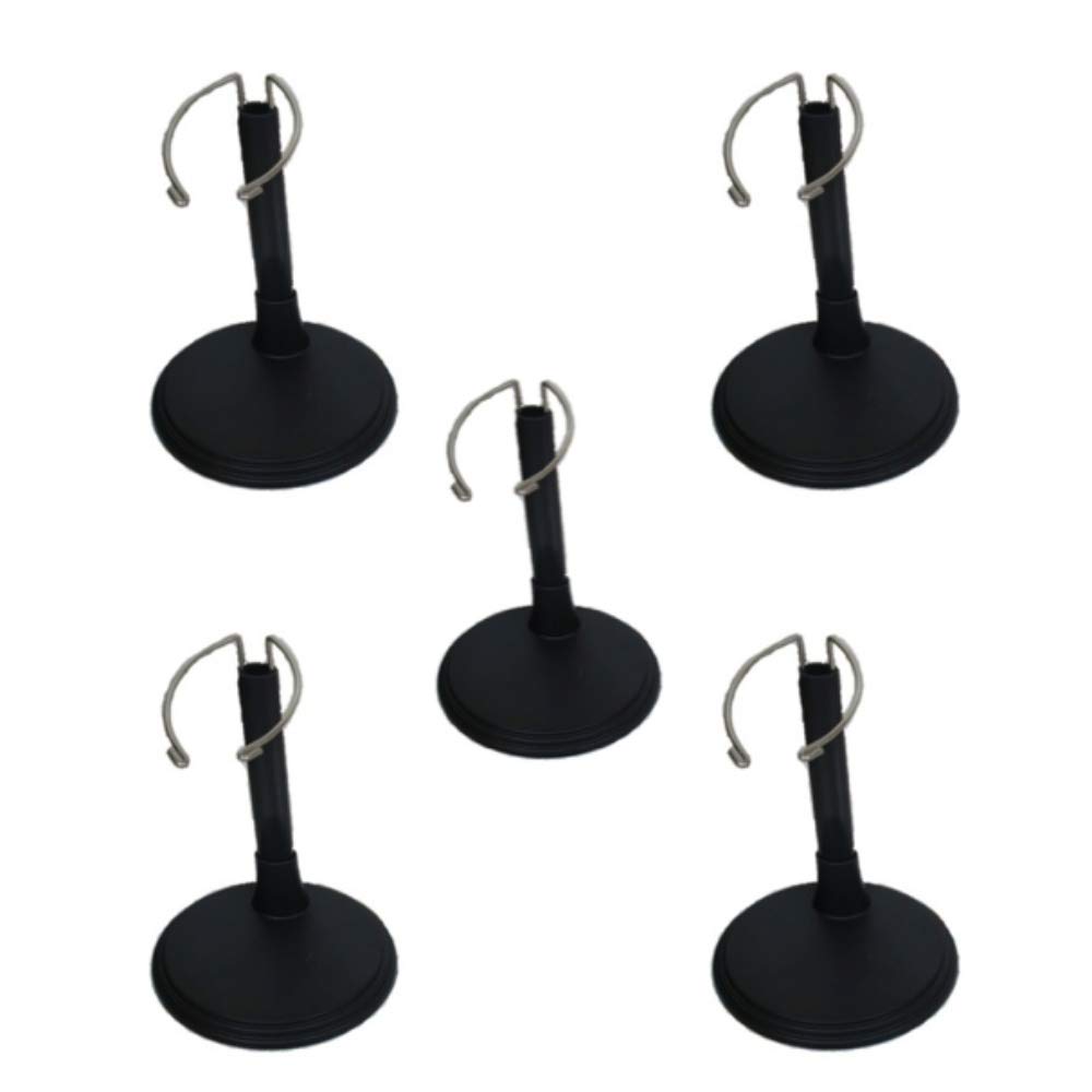 Scale Action Figure Doll Stand Display Stand Fixed Figure Hot Toys Set of 5 (lunar.maria) 6/1 C-Type (Black, 35)