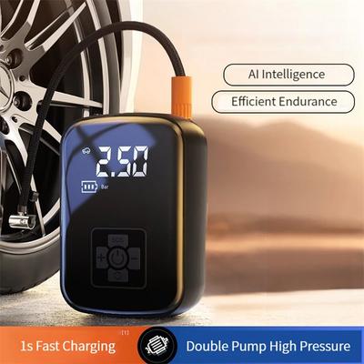 Bezdrátový automobilový vzduchový kompresor 150PSI Elektrická pumpa na huštění pneumatik pro motocyklový motocyklový člun AUTO Tire Balls Digitální hustilka pneumatik