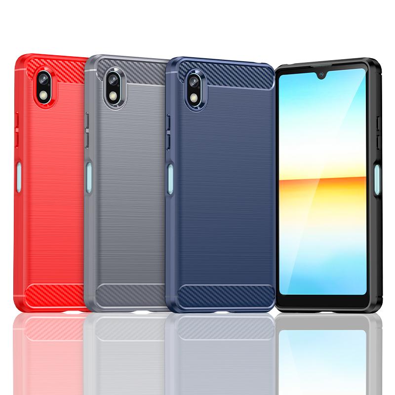 Silicone Case for Sony Xperia Ace 3 Ace3 Luxury Carbon Fiber Case for Sony Xperia Ace3 Matte ShockProof Phone Cover Coque Fundas