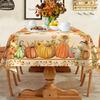Thanksgiving Fall Pumpkin Rectangle Tablecloth Table Decor Autumn Sunflower Waterproof Table Cloths for Thanksgiving Decorations