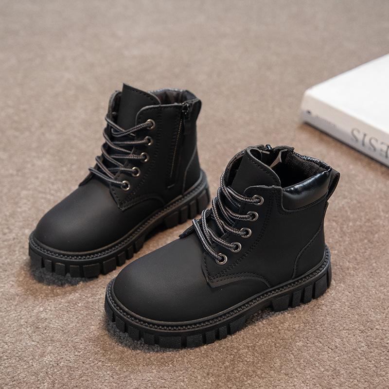 Girls Martin boots 2025 autumn and winter new children's British style fashion short boots boys leather boots medium and large children's single boots