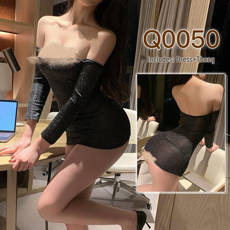 Jiuli Qingchuan Sexy Sheer Lingerie Set - Pure Desire See-Through Pajamas with Webbing Fun.
