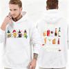 Men Women Funny Full of Christmas Spirits Print Hoodies Beer Wine Graphic Sweatshirts Xmas Holiday Party Hoodies Christmas Gift