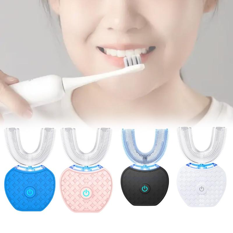 Ultrasonic Pro Sonic Toothbrush U Shaped 360 Bristles Rechargeable Waterproof