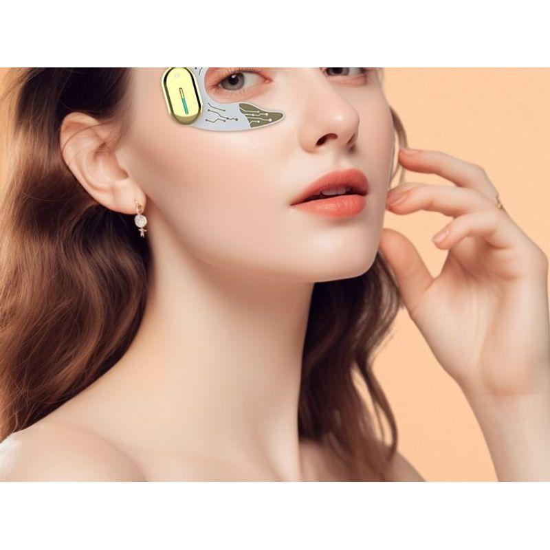 Beautyronics - Massaggiatore Facciale EMS Ricaricabile USB Antirughe / Cerotto Occhi / Cerotto Viso / Telecomando / Set