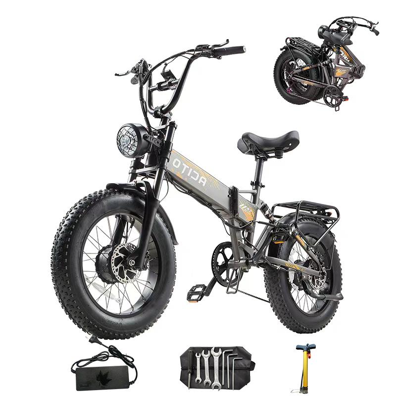 BURCHDA Neues R7 Dual-Motor 2500W 120km faltbares Elektrofahrrad 48V 20AH Lithiumbatterie 20-Zoll 4.0 Fatbike Elektrofahrrad