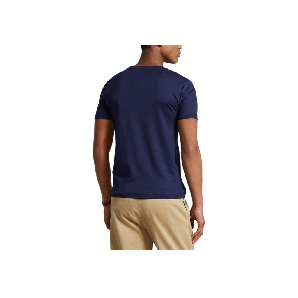 Polo Ralph Lauren Pony Embroidered Crew Neck Short Sleeve T-Shirt Men T-Shirts Navy-Blue 710803228002