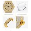 Damen Strass Uhren Hip Hop Stil Diamantbesetzte Quarz Armbanduhr Wasserdichte Schmuckuhr für Sie