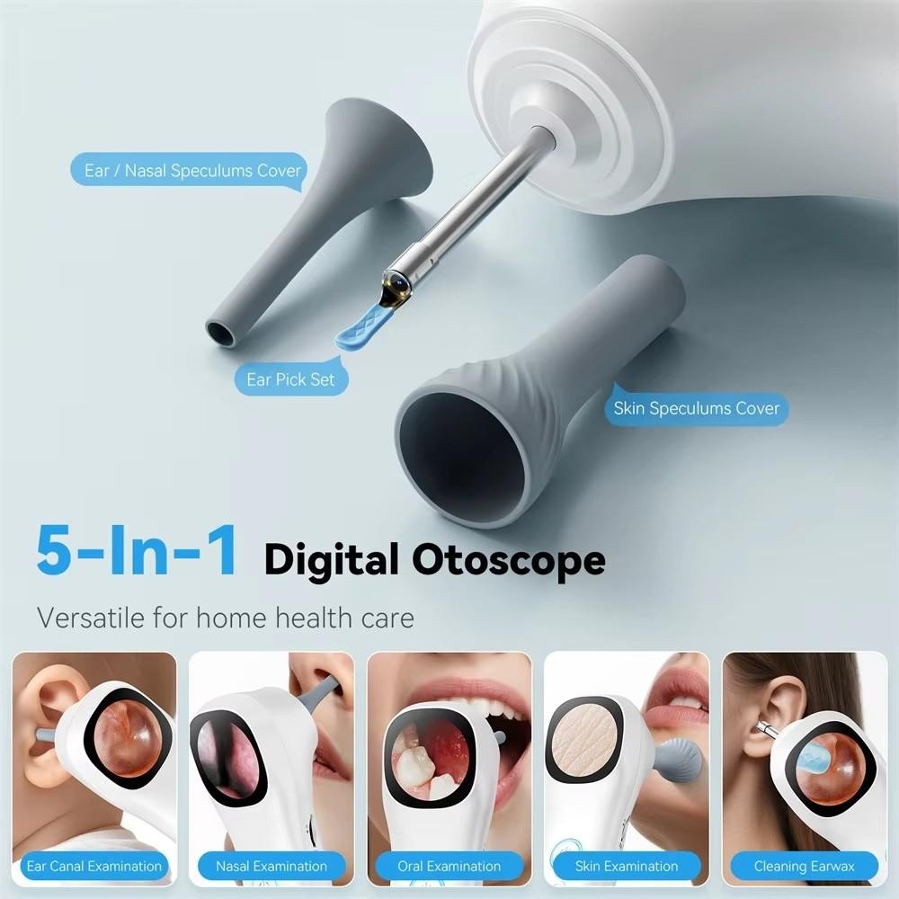 1080P HD Ear Camera 1.21 Inch IPS Screen Visual Ear Care Durable Smart Detector  Ear Care