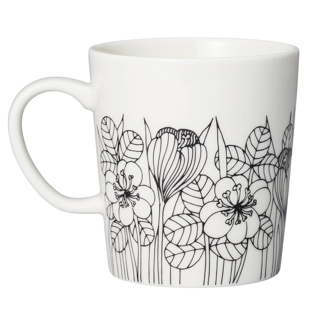 [Officially Imported] Arabia Crocus Mug, 0.3L, Black, 1062354