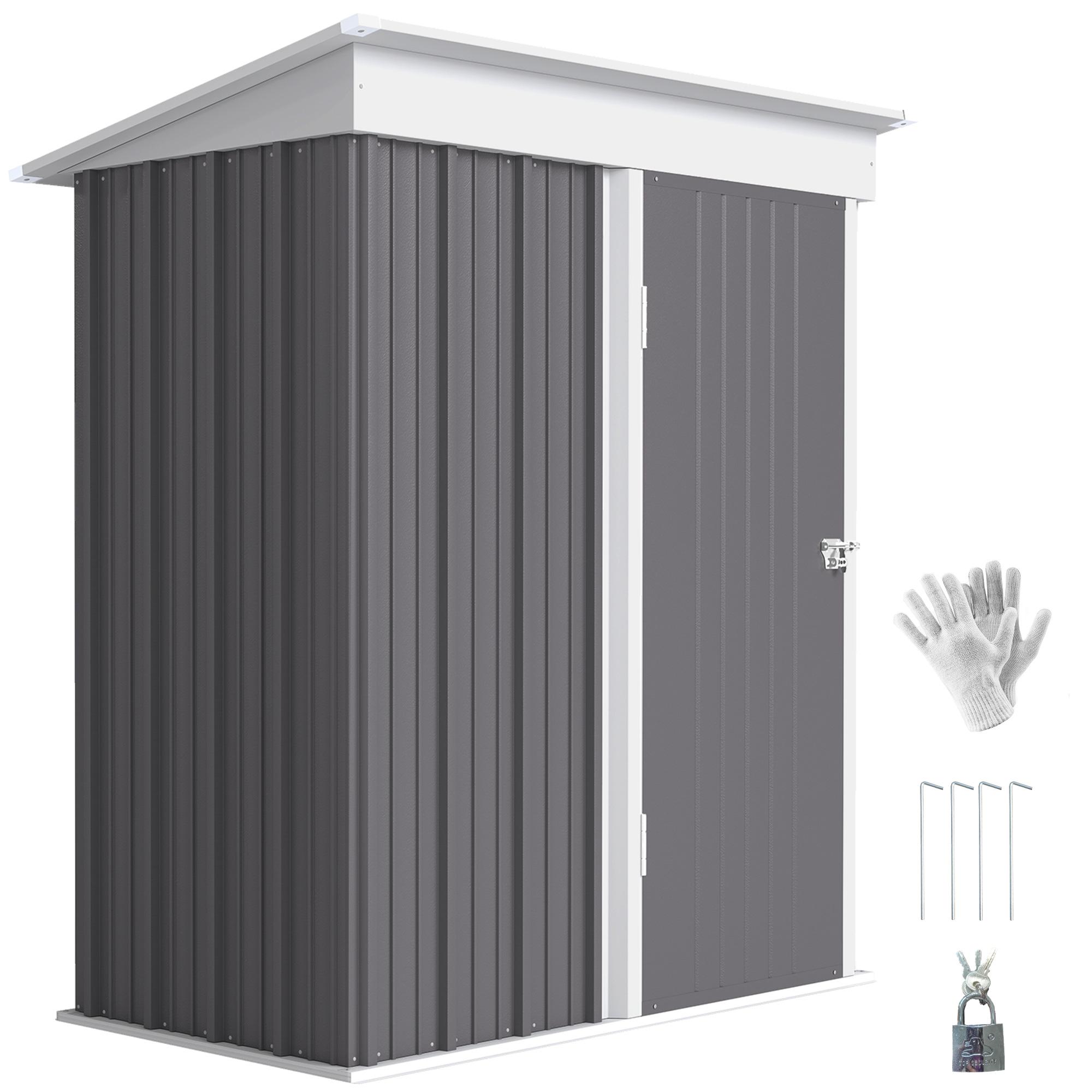 Metal Garden Shed, Outdoor Lean-to Shed