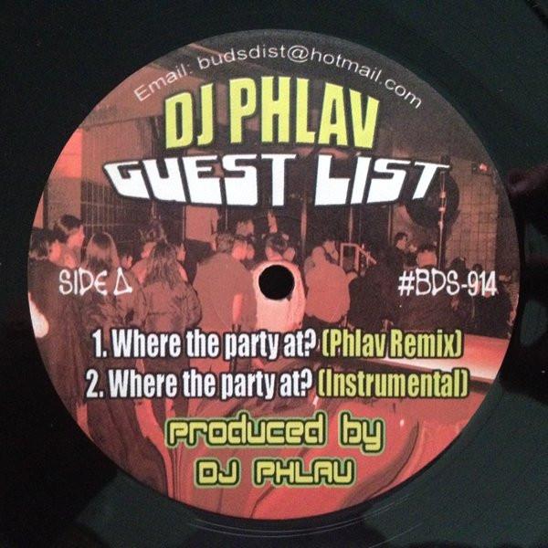 

12inch Record DJ PHLAV - Guest List BDS914 BUDS Distributi US Rap & Hip-Hop/R&B Used