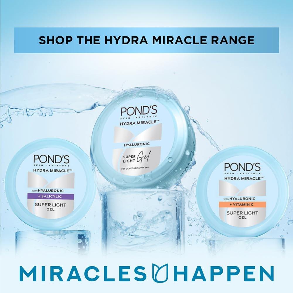 POND'S Hydra Miracle Super Light Gel 200g Moisturizer For Face With Vitamin C & Hyaluronic Acid For 48H Hydration Glow