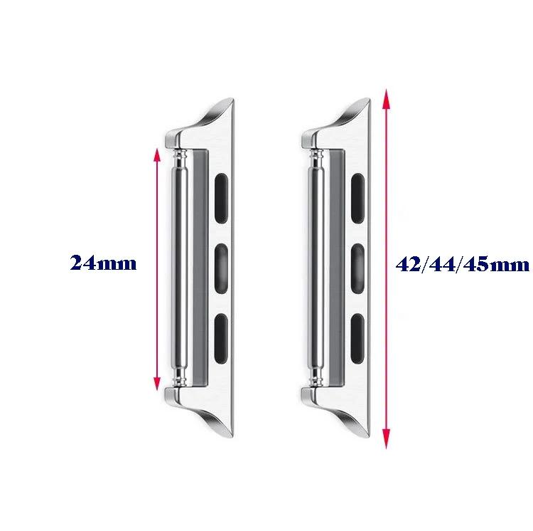 Steckeradapter für Apple Watch Series 7 6 SE 5 4 3 2 Armbandzubehör für Apple 40mm44mm41mm45mm Metall Edelstahl